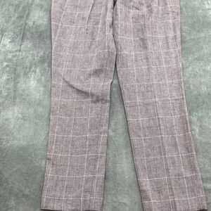 Express Men's Plaid Dress Pants - Gray and White